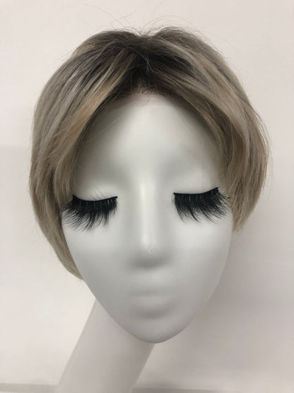 SKIRUEDAWIGS Short Straight Wig | Seamless Lace Front & Mono Top | Glueless Heat-Friendly Synthetic