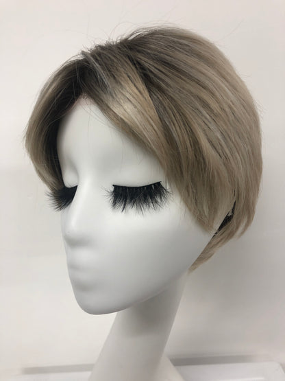 SKIRUEDAWIGS Short Straight Wig | Seamless Lace Front & Mono Top | Glueless Heat-Friendly Synthetic