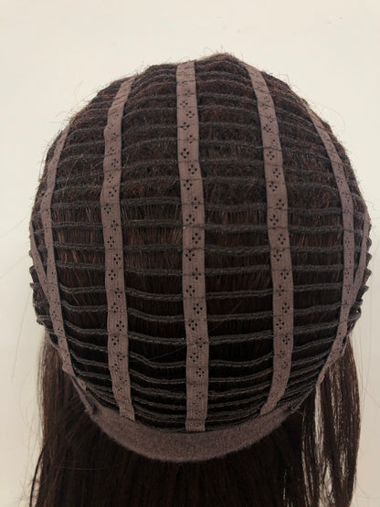 SKIRUEDAWIGS Mid Length Straight Wig | Natural Mono Part & Lace Front | Glueless Heat-Friendly Synthetic