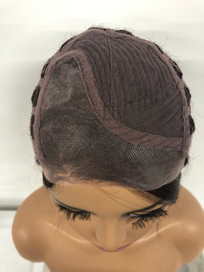 SKIRUEDAWIGS Mid Length Straight Wig | Natural Mono Part & Lace Front | Glueless Heat-Friendly Synthetic