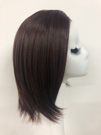 SKIRUEDAWIGS Mid Length Straight Wig | Natural Mono Part & Lace Front | Glueless Heat-Friendly Synthetic