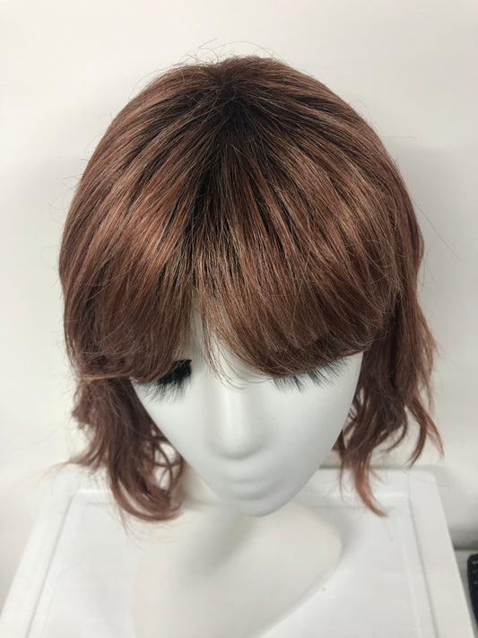 SKIRUEDAWIGS Mid Length Wavy Curly Wig | Ready-to-Wear Machine-Made | Budget-Friendly Everyday Synthetic