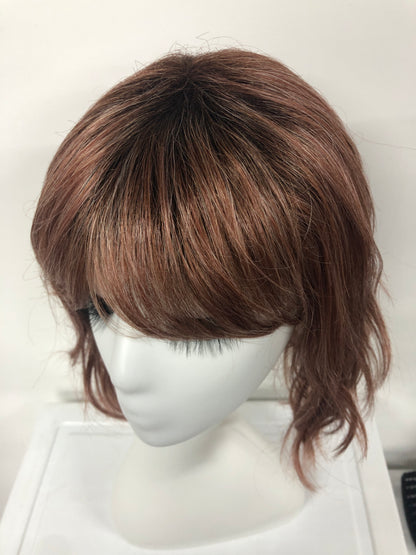 SKIRUEDAWIGS Mid Length Wavy Curly Wig | Ready-to-Wear Machine-Made | Budget-Friendly Everyday Synthetic