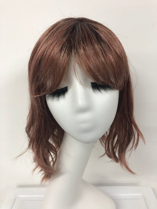 SKIRUEDAWIGS Mid Length Wavy Curly Wig | Ready-to-Wear Machine-Made | Budget-Friendly Everyday Synthetic