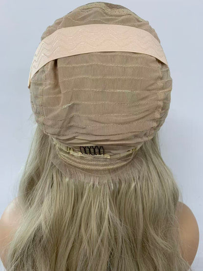 SKIRUEDAWIGS Long Curly Wavy Wig | Seamless Lace Front & Weft Back | Heat-Friendly Synthetic