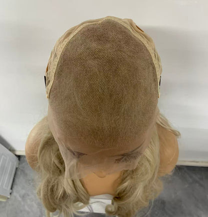 SKIRUEDAWIGS Long Curly Wavy Wig | Seamless Lace Front & Weft Back | Heat-Friendly Synthetic