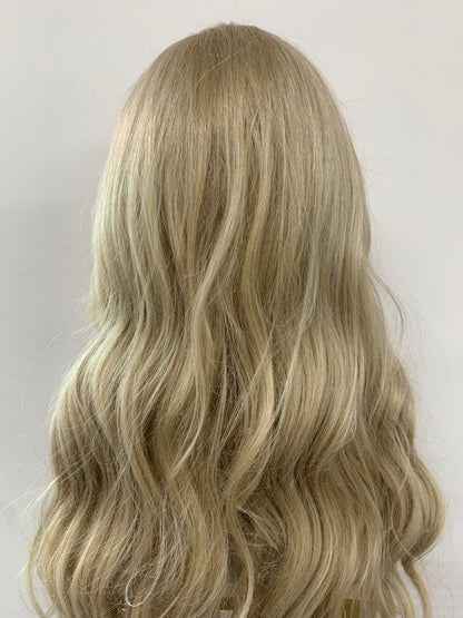 SKIRUEDAWIGS Long Curly Wavy Wig | Seamless Lace Front & Weft Back | Heat-Friendly Synthetic