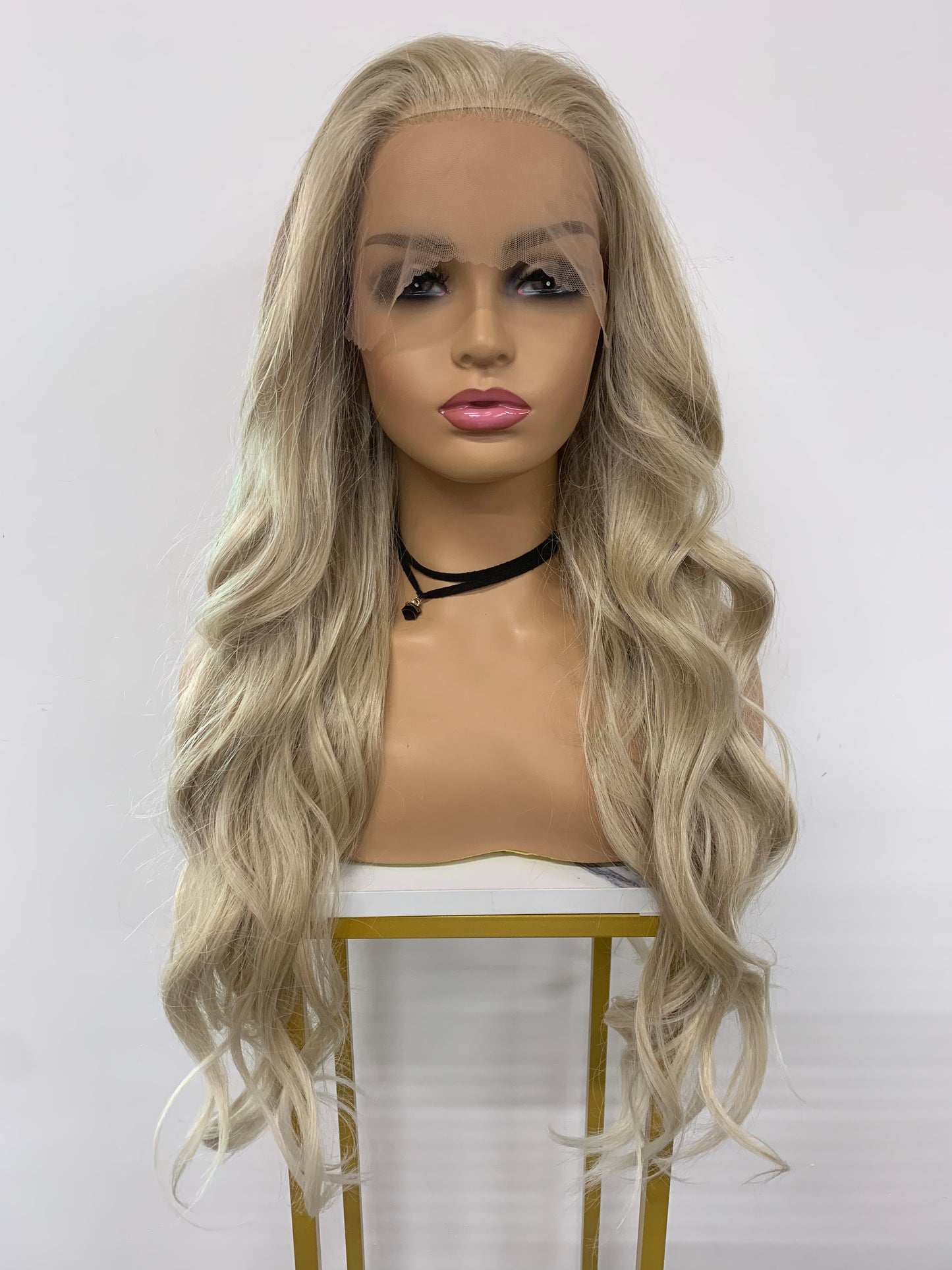 SKIRUEDAWIGS Long Curly Wavy Wig | Seamless Lace Front & Weft Back | Heat-Friendly Synthetic