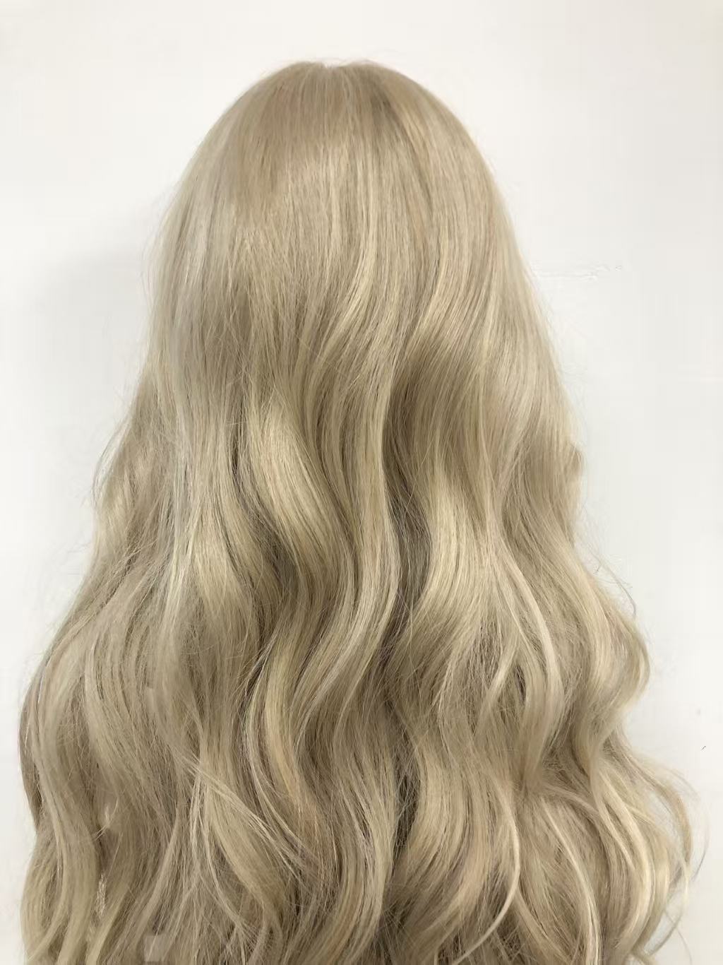 SKIRUEDAWIGS Long Curly Wavy Wig | Seamless Lace Front & Weft Back | Heat-Friendly Synthetic