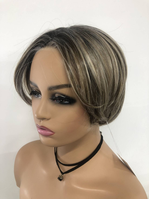 Monofilament Synthetic Wigs for Women - Short Straight Style Back Weft