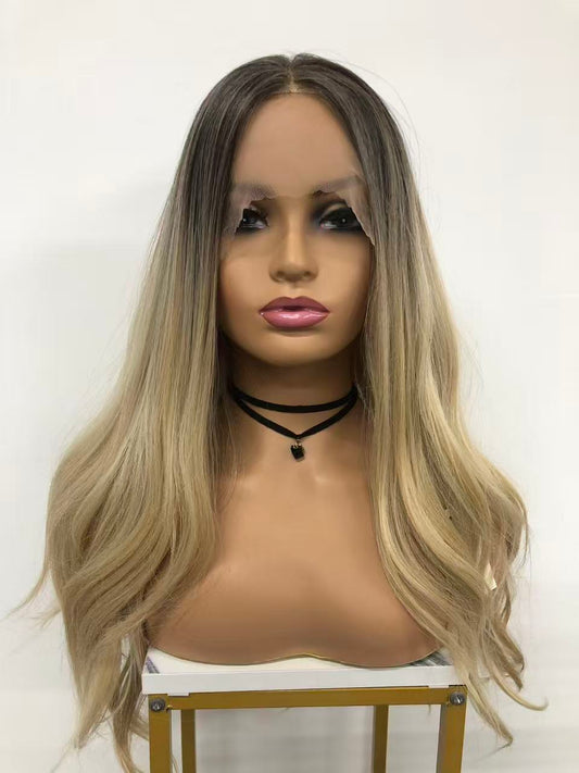 Lace Front Curly Synthetic Wigs for Women - Weft Back Long Wavy Styles