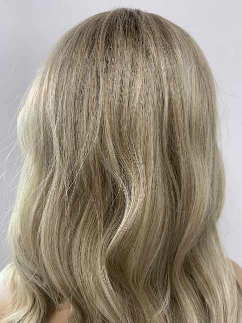 SKIRUEDAWIGS Mid Length Curly Wavy Wig | Mono Top Breathable Cap | Glueless Heat-Friendly Synthetic