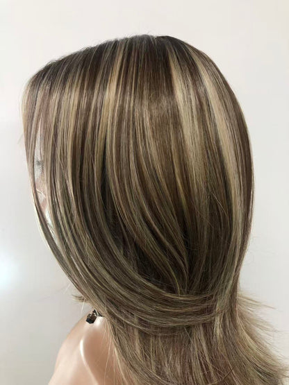 Lace Front Synthetic Wigs: Long Straight Weft Back Wigs for Women