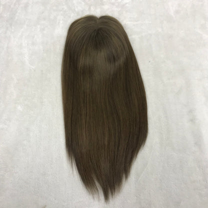 4''X4'' SWISS LACE TOP 16''KOSHER WOMEN NATURAL LOOKING RAW HAIR TOPPER