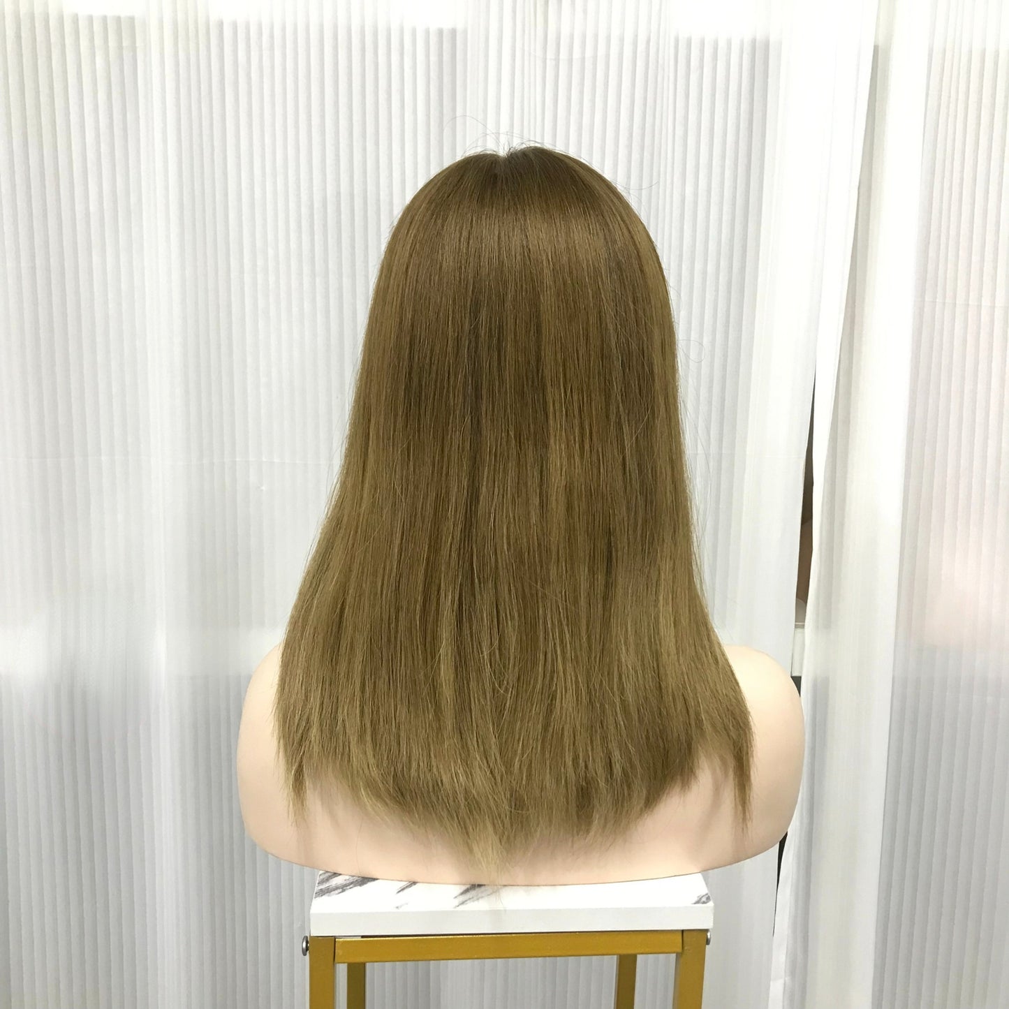 3"×5"LACE TOP RAW HUMAN HAIR 18'' HIGH DOUBLE DRAWN KOSHER WOMEN WIG