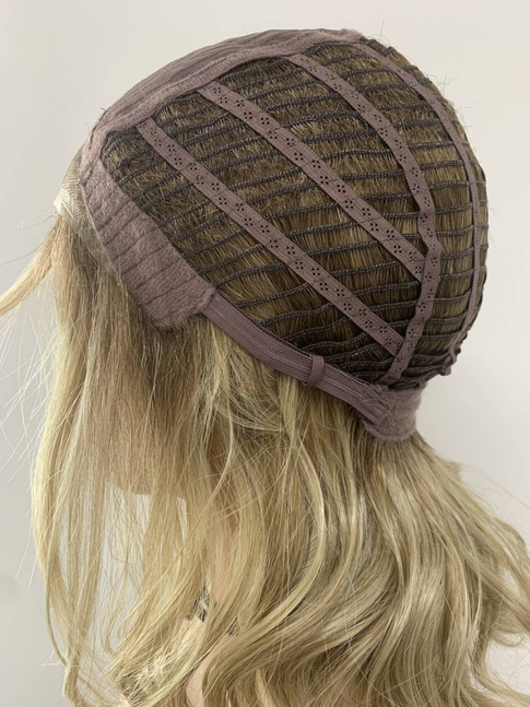 SKIRUEDAWIGS Mid Length Curly Wavy Wig | Mono Top Breathable Cap | Glueless Heat-Friendly Synthetic