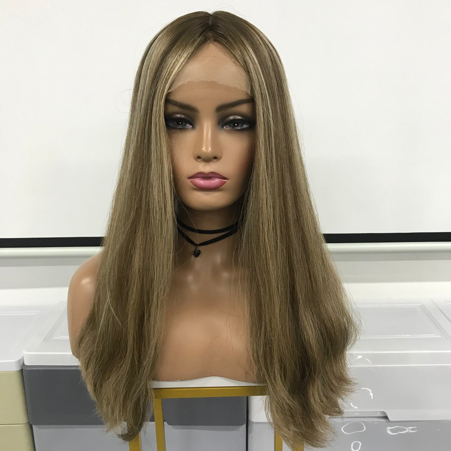 18'' RAW HAIR NORMAL DOUBLE DRAWN JEWISH YOUNG LADY BAND FALL WIG