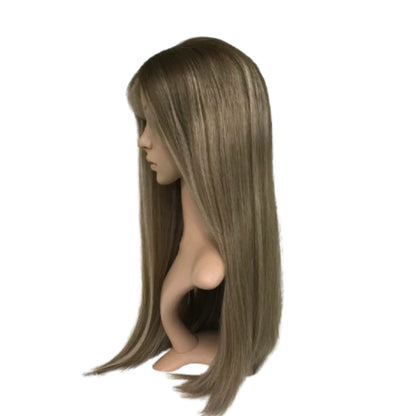 3“*5”HD LACE TOP WITH LACE FRONT 100% NATURAL HAIR KOSHER WOMEN'S WIG