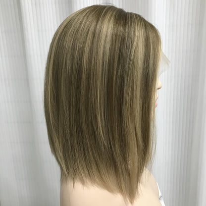 JEWISH WOMEN LACE TOP WITH INVISIBLE HD LACE FRONT 14” WIG