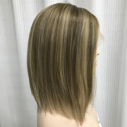 JEWISH WOMEN LACE TOP WITH INVISIBLE HD LACE FRONT 14” WIG