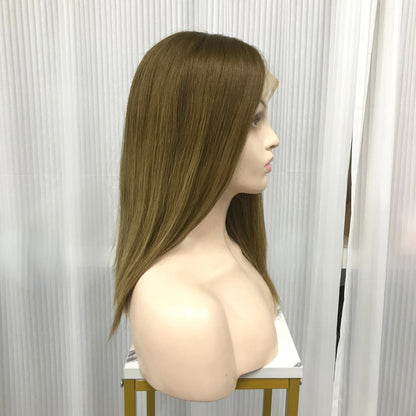 3"×5"LACE TOP RAW HUMAN HAIR 18'' HIGH DOUBLE DRAWN KOSHER WOMEN WIG