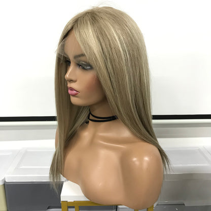 24''REALITY RAW HAIR 3*4.5 HIGH GRADE MONO TOP JEWISH WOMEN BEST WIG