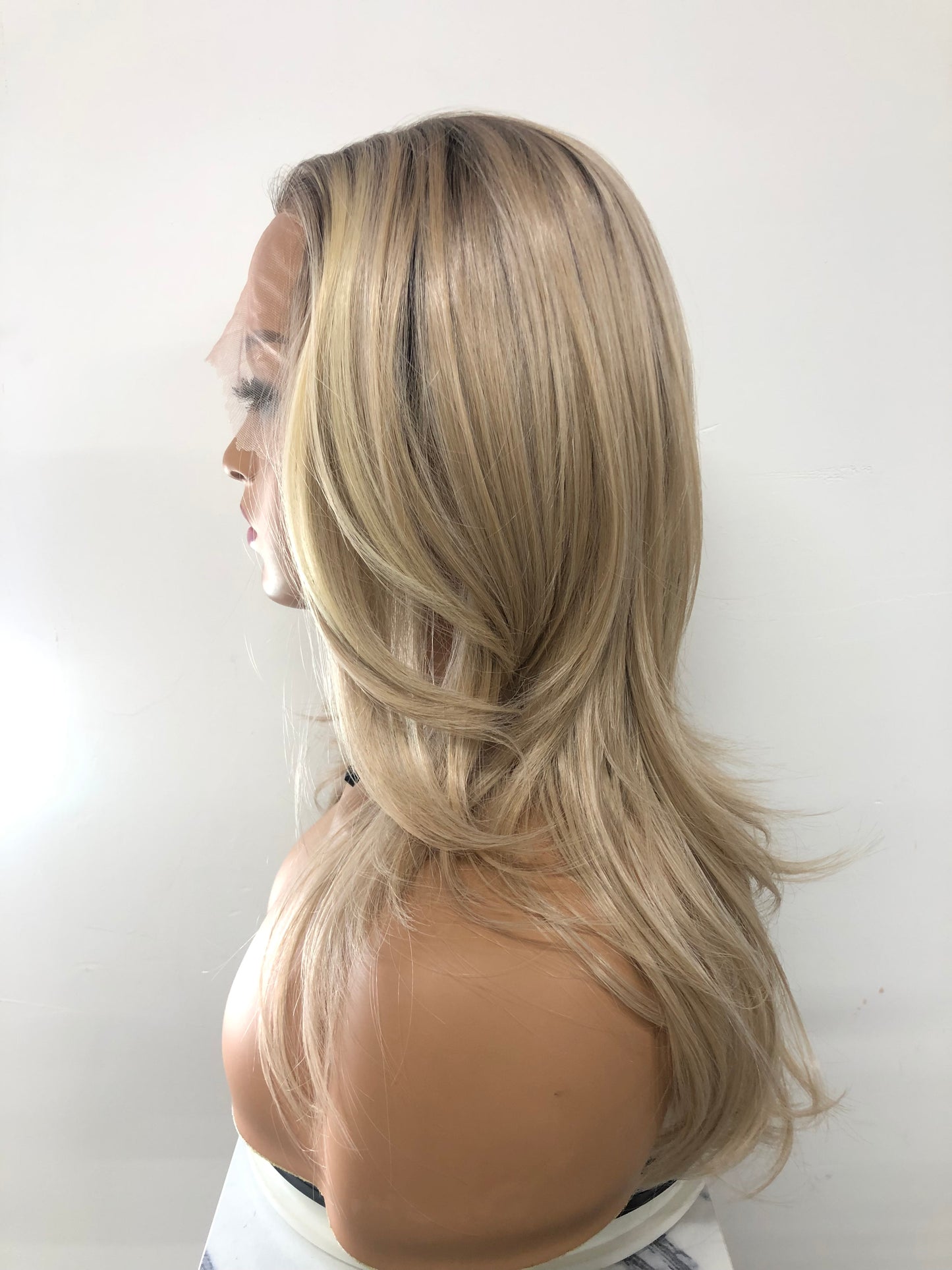 SKIRUEDAWIGS Long Curly Wavy Wig | Seamless Lace Front & Weft Back | Heat-Friendly Synthetic