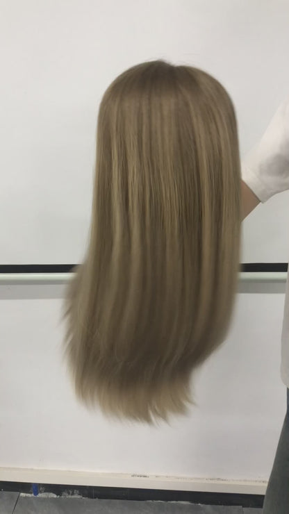 3"×5" SWISS LACE FRPNT WITH LACE TOP RAW HAIR TOP GRADE JEWISH WOMEN WIG