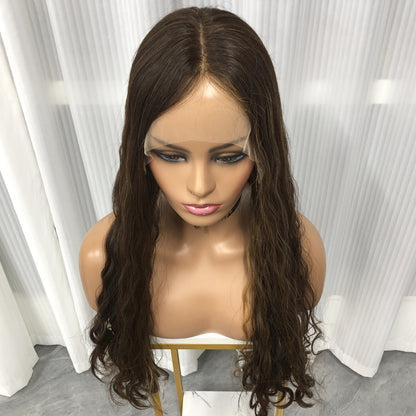 JEWISH WOMEN CURLY SWISS LACE FRONT WIG