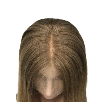 3"×5" SWISS LACE FRPNT WITH LACE TOP RAW HAIR TOP GRADE JEWISH WOMEN WIG