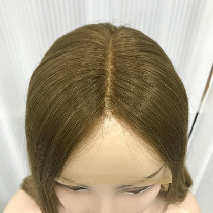 3"×5"LACE TOP RAW HUMAN HAIR 18'' HIGH DOUBLE DRAWN KOSHER WOMEN WIG