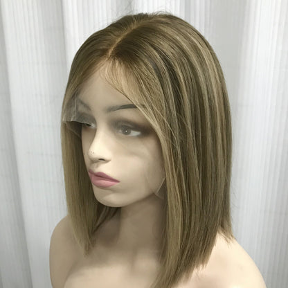 JEWISH WOMEN LACE TOP WITH INVISIBLE HD LACE FRONT 14” WIG